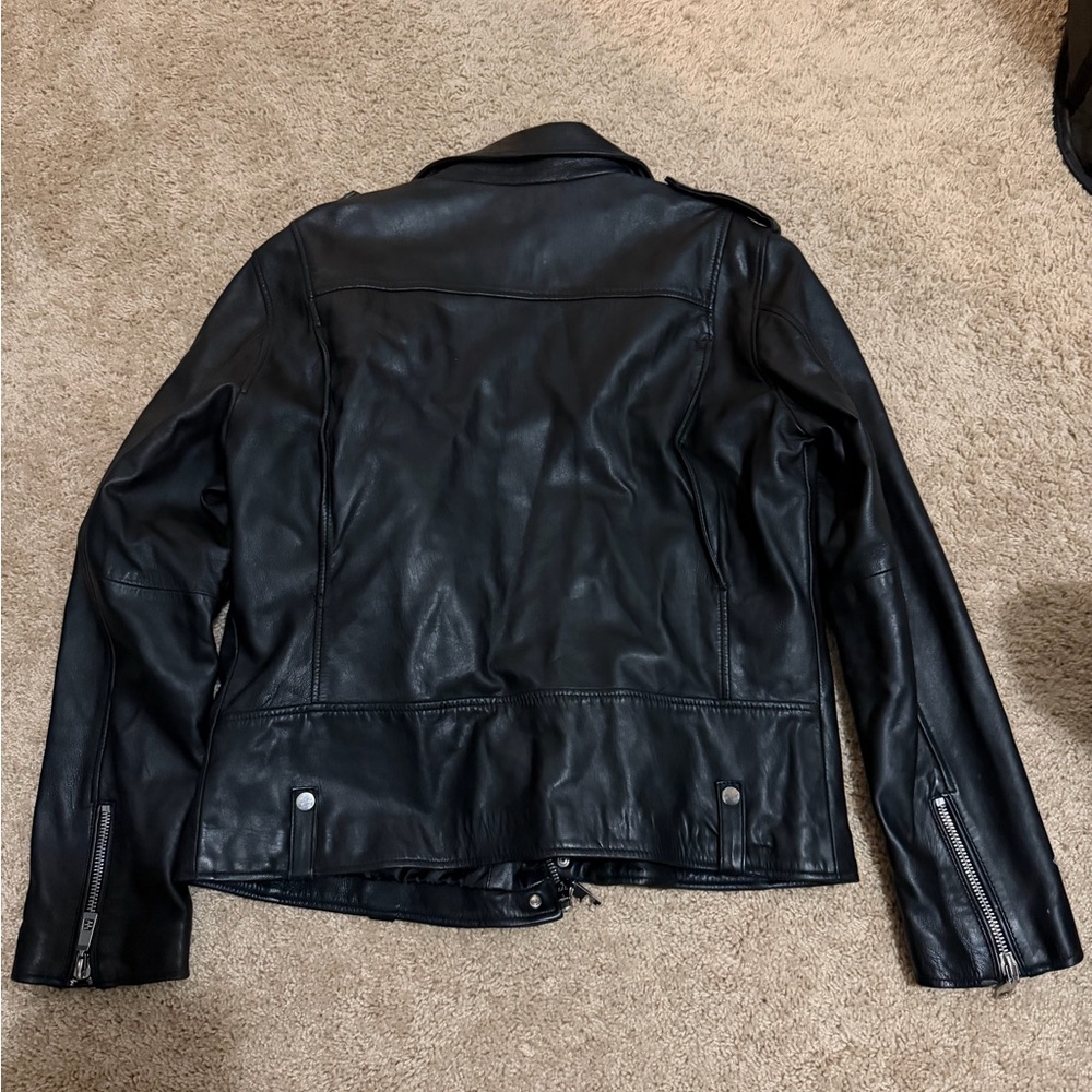 Men's Black Zara Leather Jacket - Picture 3 of 3
